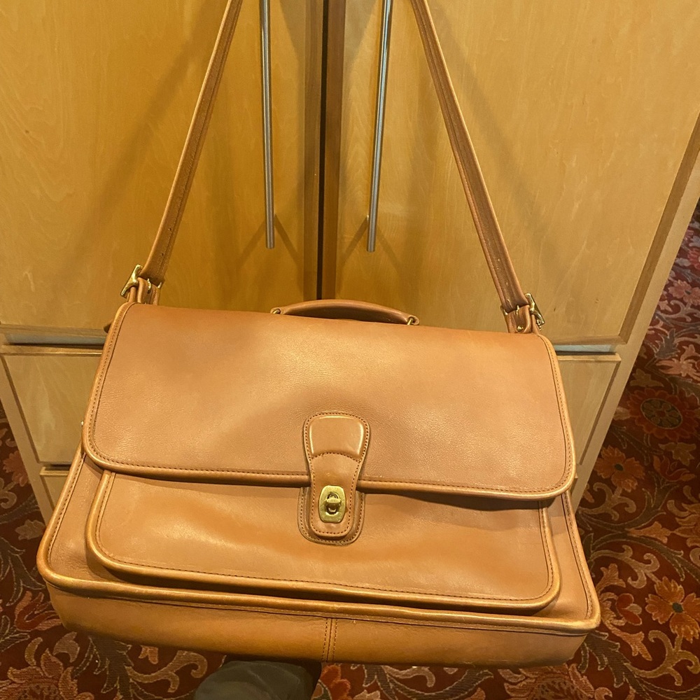 VTG Coach Leather Metropolitan Briefcase - Picture 1 of 5